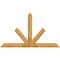 Ekena Millwork Saratoga Rough Sawn Timber Gable Bracket, Western Red Cedar, 84"W x 49"H x 2"D x 6"F, 14/12 Pitch GBW084X49X0206SAR00RWR - alternate 1